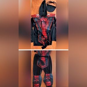 Red and Black M 8 -10 Boys Ninja Halloween Costume